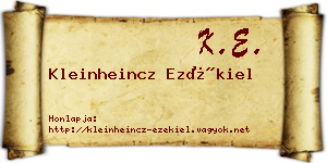 Kleinheincz Ezékiel névjegykártya